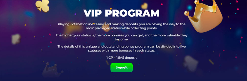 Zotabet Casino VIP